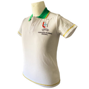 Polo Branco com Logo Bordado